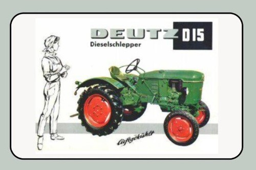 Blechschild 20x30 deutz 15 - blechschild,