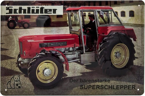 Schlüter traktor blechschild - traktor,