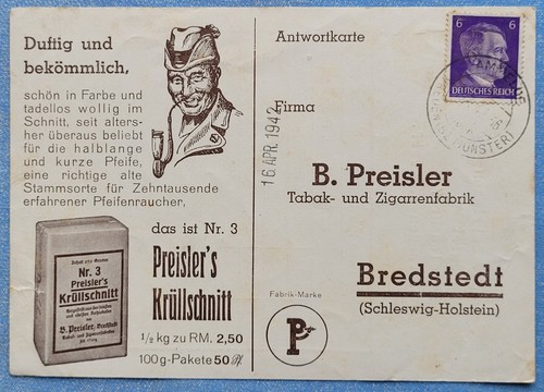 Tabak postkarte 1942 - postkarte,