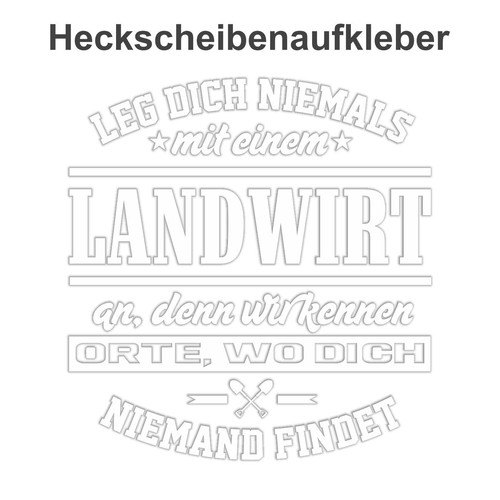 Aufkleber wetterfest landwirt - aufkleber,